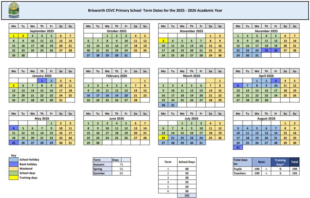 updated 2526 term dates